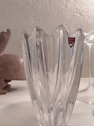 Orrefors Crystal Tulip Vase Jan Johansson Sweden