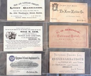 Fantastic Mixed Group Of Business Cards Machinery, Dry Goods, Etc