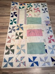 Vintage Single Sized Quilt (#3) Windmill