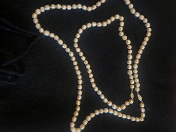 A Pair Of Single Strand Faux Pearl, Very Clean!