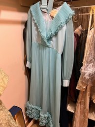 Light Turquoise Chiffon Gown Felix Arbeo For Aventura