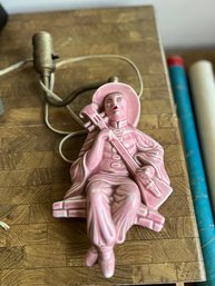 Vintage Kitsch Italian Pink Man Wall Light