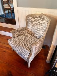 Antique Slipper Chair Beautifully Recovered See Details