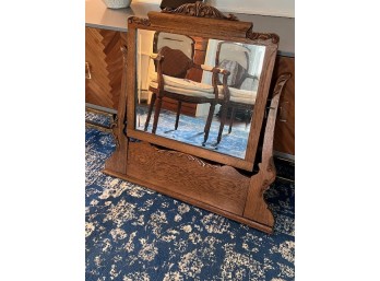 Fabulous Victorian Oak Mirror For Over Dresser 2 Separate Pieces