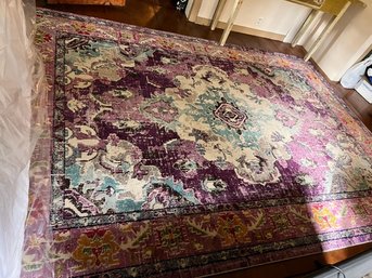 Richly Colored Area Rug 92' X 132' Excellent Condition 9' 10' X 13'