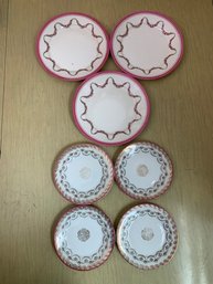 7 Porcelaine Plates  Unmarked
