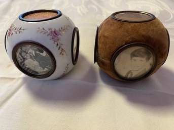 A Pair Of  Vintage Round Photo Frames