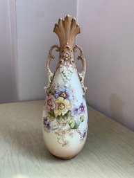 Porcelain Turn Teplitz Bohemia Vase Signed