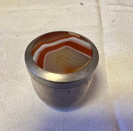 Traveling Set Of Nesting Shot Glasses With Picture Stone Cover