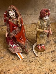 A RARE Pair Of Mid Century Punjabi Wedding Figurines