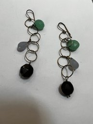 Drop Earrings Sterling Silver And Semi Precious Stone