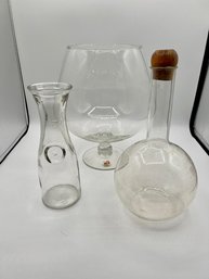 All Never Used With Labels Pyrex, Wine Carafe, Oversized, Made In Mexico, Snifter