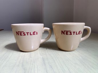 2 Vintage Nestle Mugs Inca Ware, Shenango Made In USA