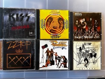 6 Total ZZ Top, Anthrax And Kiss CD's