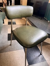 Retro Leatherette Covers Metal Chair