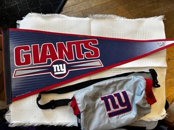 NY Giants Flag/pennant  And Hand Warmer