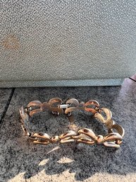 A Monet Gold Tone Link Bracelet