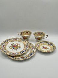 Wonderful Group Of Royal Albert Valentine Tea Cup Sets, Cream And Sugar Set ( Missing One Saucer