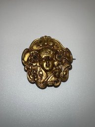 Exquisite Art Nouveau Pin With Clasp For Necklace
