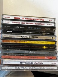 11 CD's Brooks, Degraw, Vai, Cher, Counting Crows, McLaughlin, Bette Midler, Mellencamp, Anita Baker