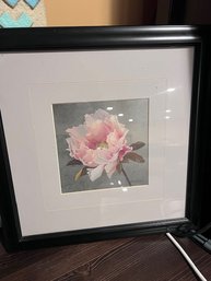 A Floral Print Framed Approx 12' Square