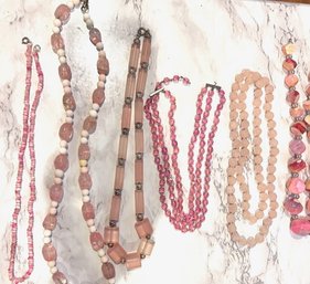 Simply Pink!  Multiple Necklaces