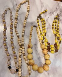 Sunny Yellow Vintage Necklaces!