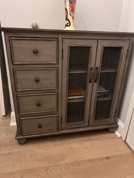 Deep Olive Entryway Cabinet