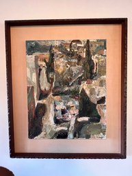 MCM Irene Awret LARGE Abstract Landscape Oil On Canvas Purchased Directly From Artist