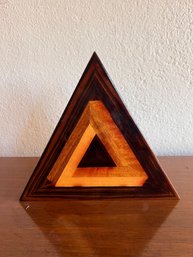 Triangular Wood Box By John Russell 1996