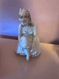 A Porcelain Ballerina Figurine By Lore Friedrich Gronau For Rosenthal 1950's