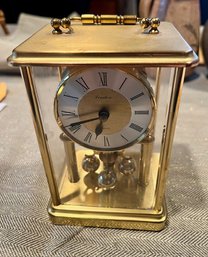 Linden Quartz  Mantle Brass Clock