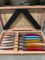 A Box Of 8 Laguiole Knives EXCELLENT