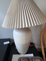 A  Table Lamp White Cement Look Base