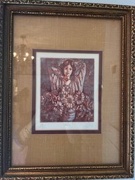 Mary Vickers Framed Etching 'Alice'  Late 1970's