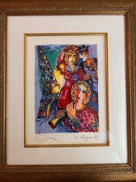 Framed Zamy Steynovitz Lithograph Approx 16 X 20