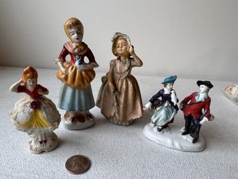 4 Vintage Porcelain Figurines German And Japan