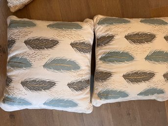 A Pair Of Feather Pillows Like New!