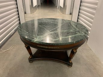 Large Marble Topped Coffee Table Approx 36' Round