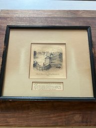 Antique Etching Of Old New York