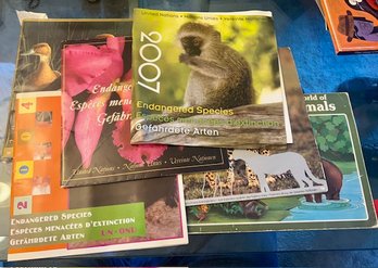 Group Of 6 Animals And Endangered Species Stamp Collecting Books