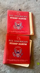 Additional 2 Volumes All American Stamp Albums One Empty