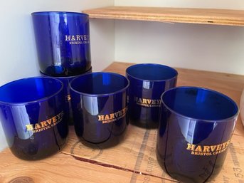 6 Cobalt Harvey's Glasses