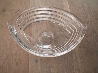 Oval Crystal Small Bowl Approx 7'