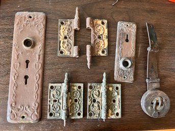 Antique Hardware Hinges, Door Lock Frames Etc