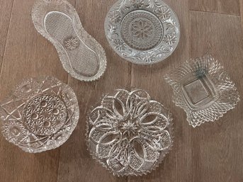 Exquisite Group Of Crystal Serving Dishes