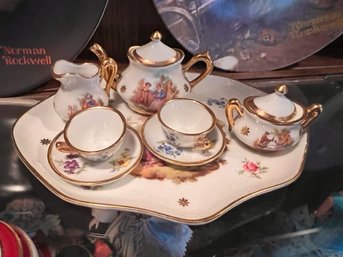 Limoges Miniature Tea Set On Tray