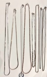 Lot Of Mostly Sterling Silver Chains