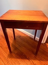 Inlaid Wood Side Table Approx 24' X 20'