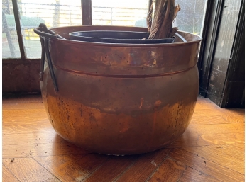 Large Copper Planter With Tree